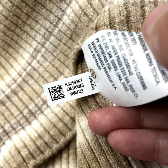 American Eagle NWT Tan V-Neck‎ Wrap Front Cropped Sweater Size XS - Picture 8 of 10